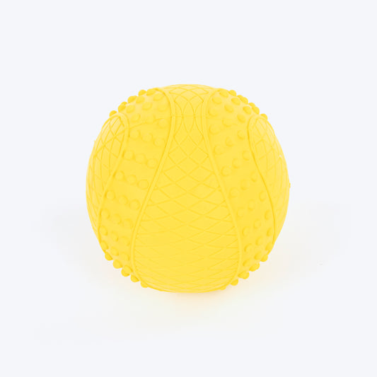 HUFT Squeaky Ball Chew Toy For Dog - Yellow