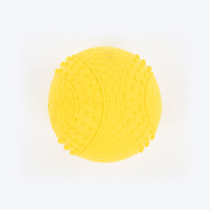 HUFT Squeaky Ball Chew Toy For Dog - Yellow