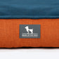 HUFT Rustic Retreat Dog Bed - Rust & Navy