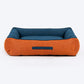 HUFT Rustic Retreat Dog Bed - Rust & Navy