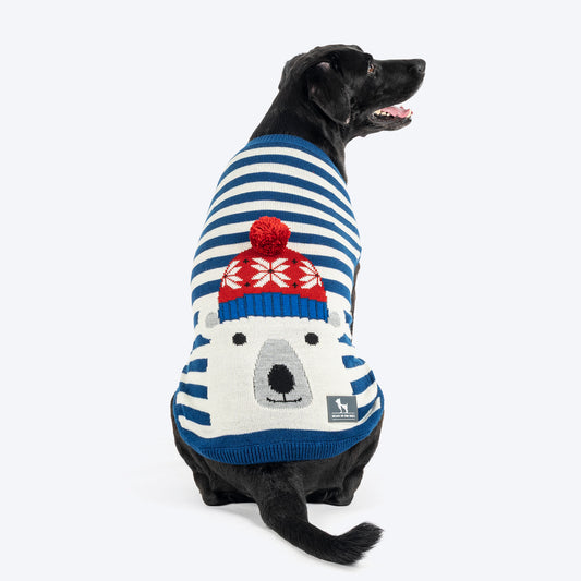 HUFT Polar Bear Striped Sweater For Dog - Multicolor