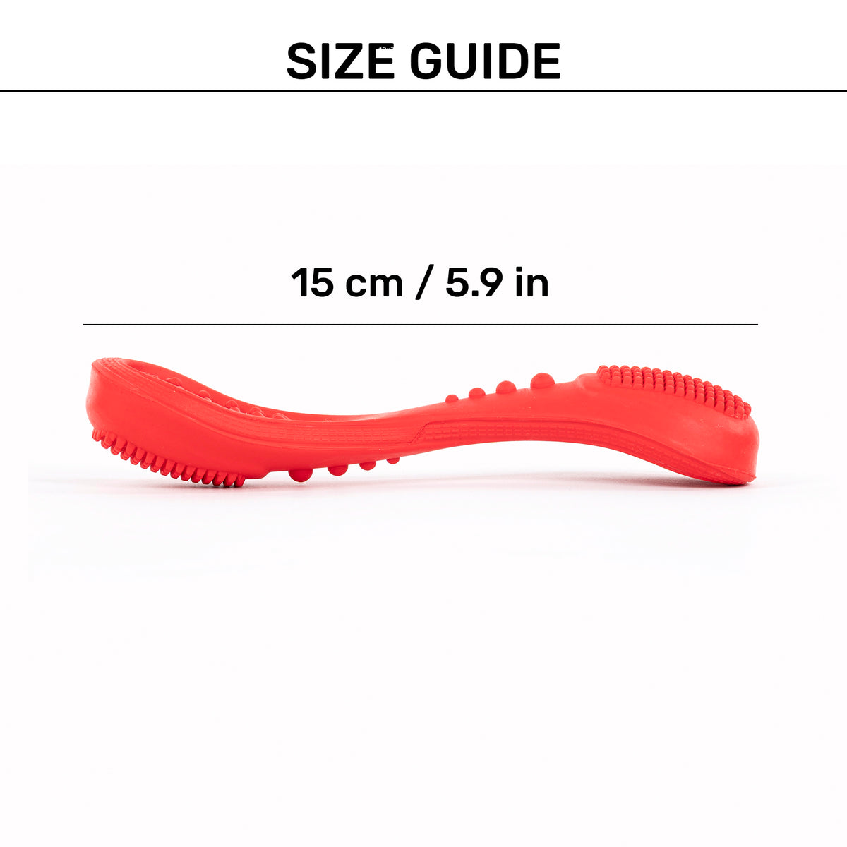 HUFT Brush Buddy Chew Toy For Dog - Red