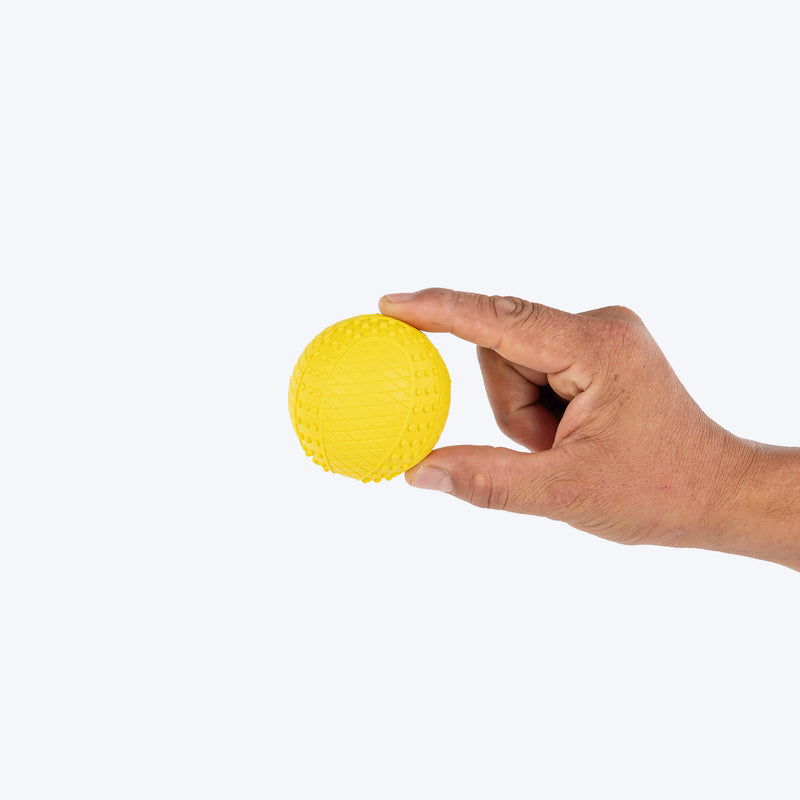 HUFT Squeaky Ball Chew Toy For Dog - Yellow