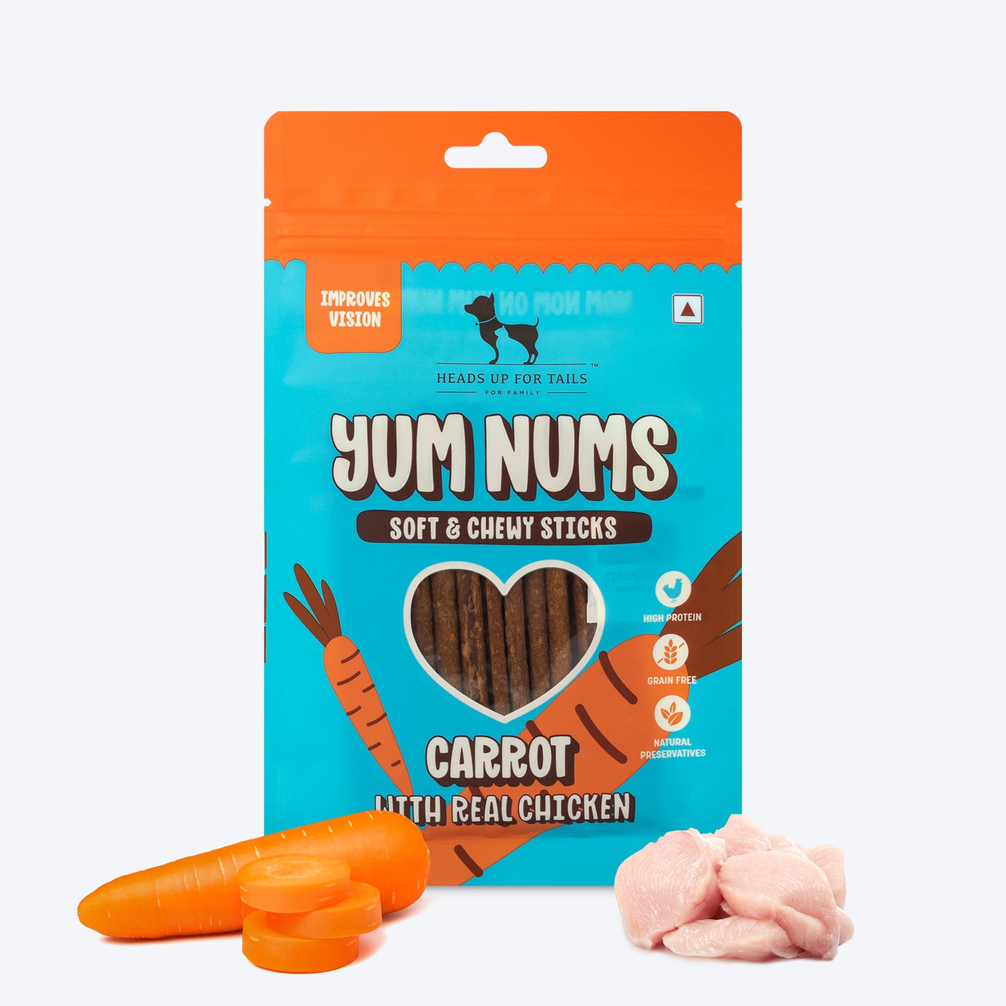 HUFT Wholesome Lamb, Apple Food With Yum Nums Carrot & Chicken Treats Combo For Dog