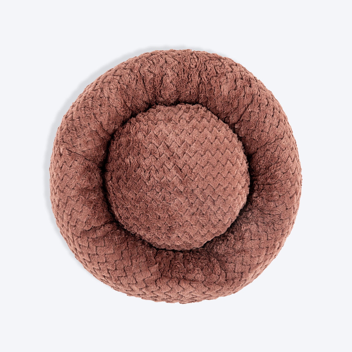 HUFT Furry Bliss Donut Bed For Cat & Puppy - Coffee Brown_02