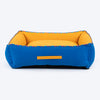 HUFT Classic Lounger Dog Bed - Blue & Mustard Yellow - Heads Up For Tails