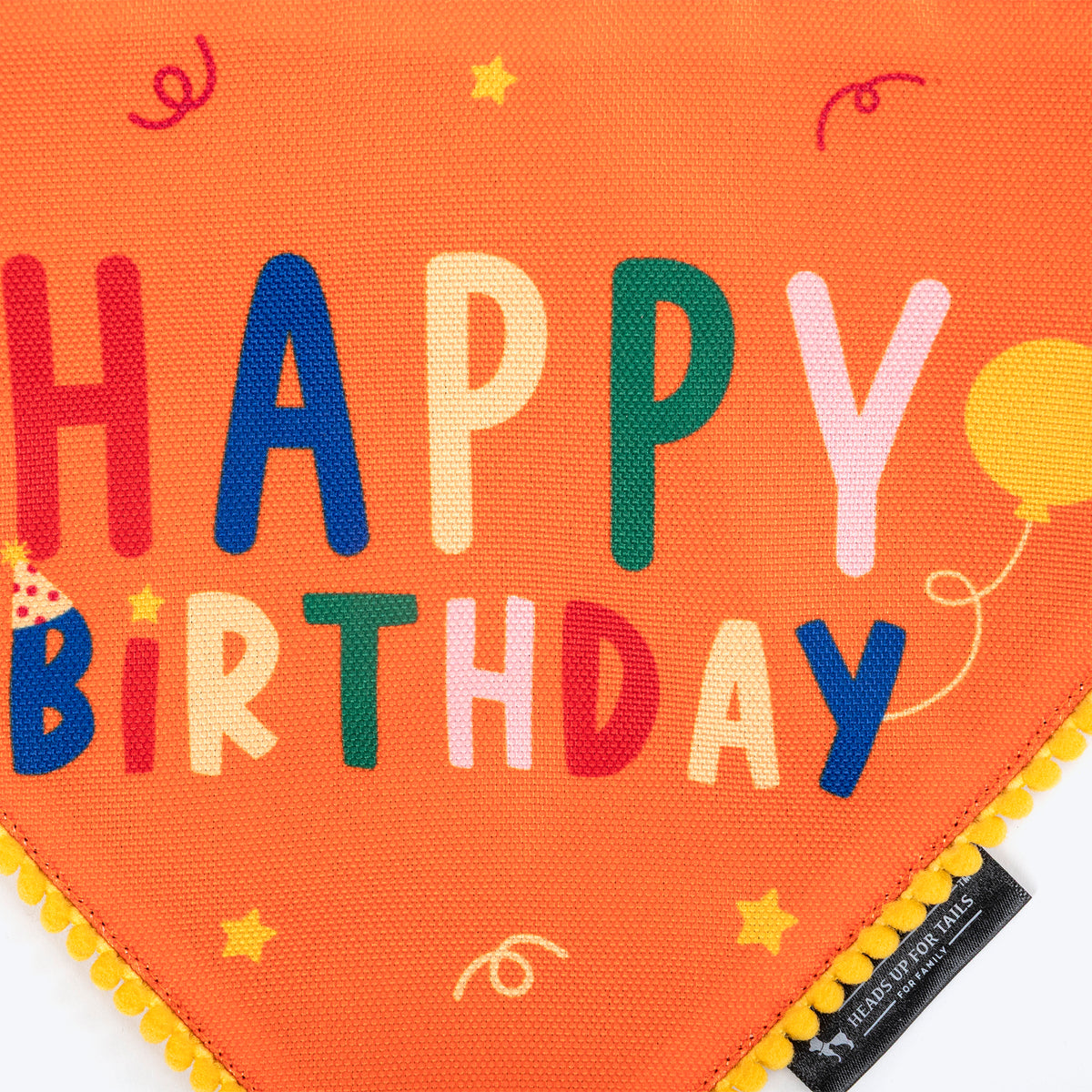 HUFT Happy Birthday Bandana For Dog - Orange