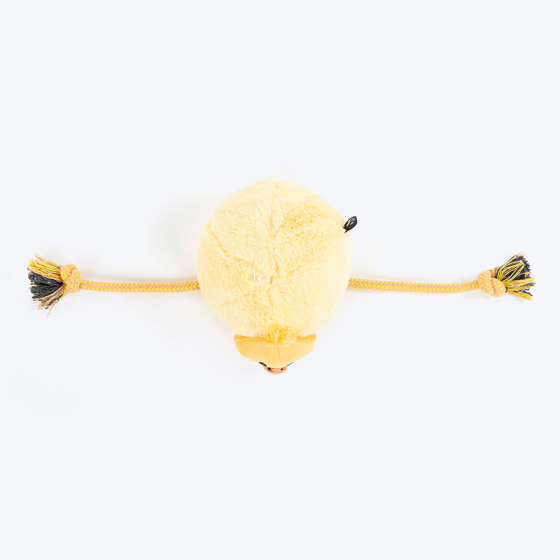 HUFT Peck & Pull Plush Toy For Dog - Yellow