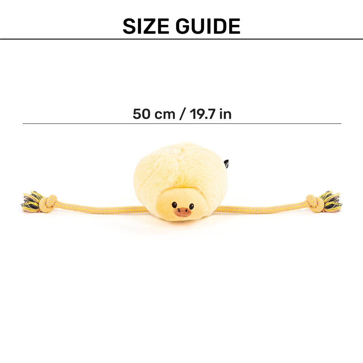 HUFT Peck & Pull Plush Toy For Dog - Yellow