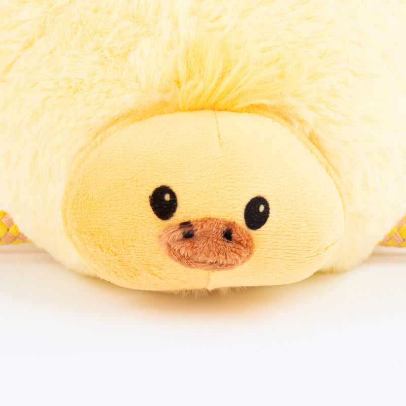 HUFT Peck & Pull Plush Toy For Dog - Yellow
