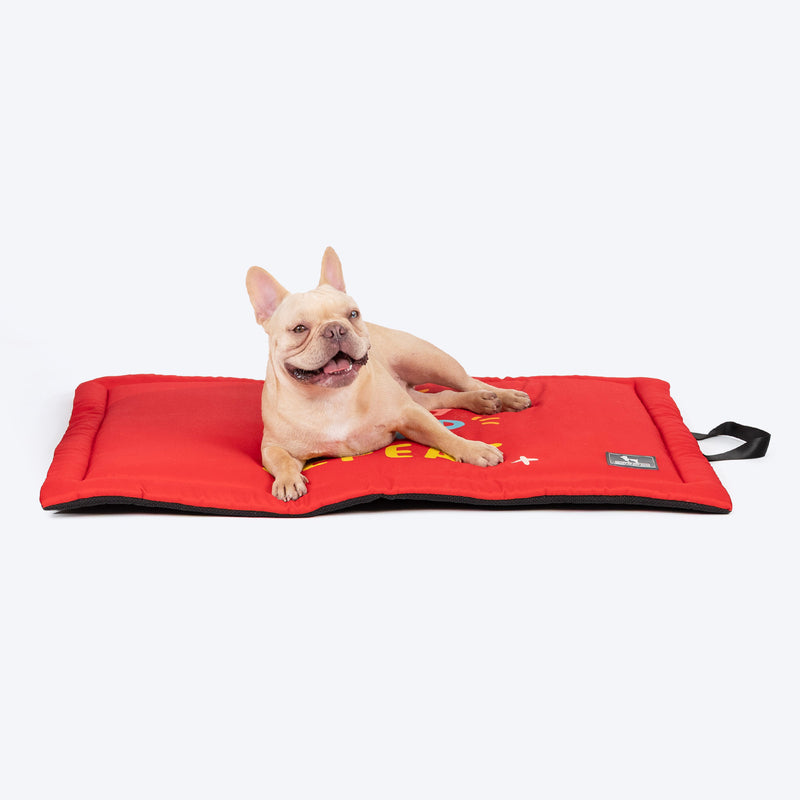 HUFT Eat Sleep Play Repeat Mat For Dog - Red - Heads Up For Tails