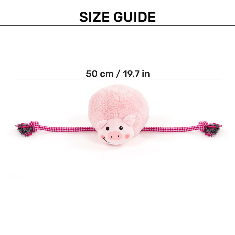 HUFT Plump Piggy Plush Toy For Dog - Pink