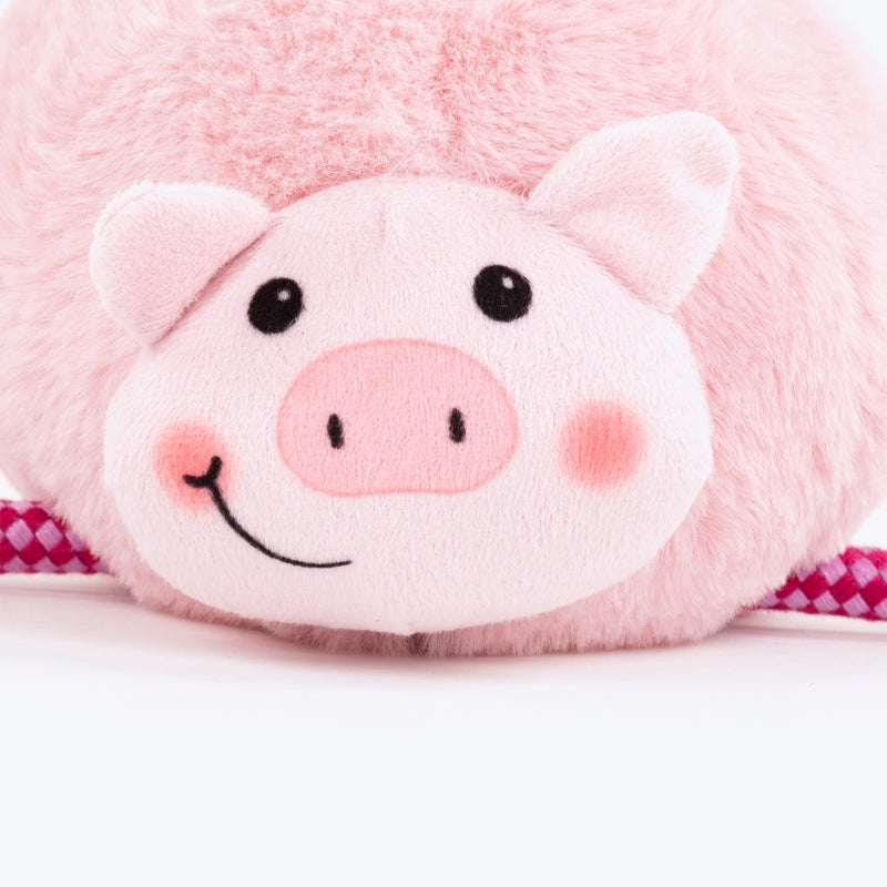 HUFT Plump Piggy Plush Toy For Dog - Pink
