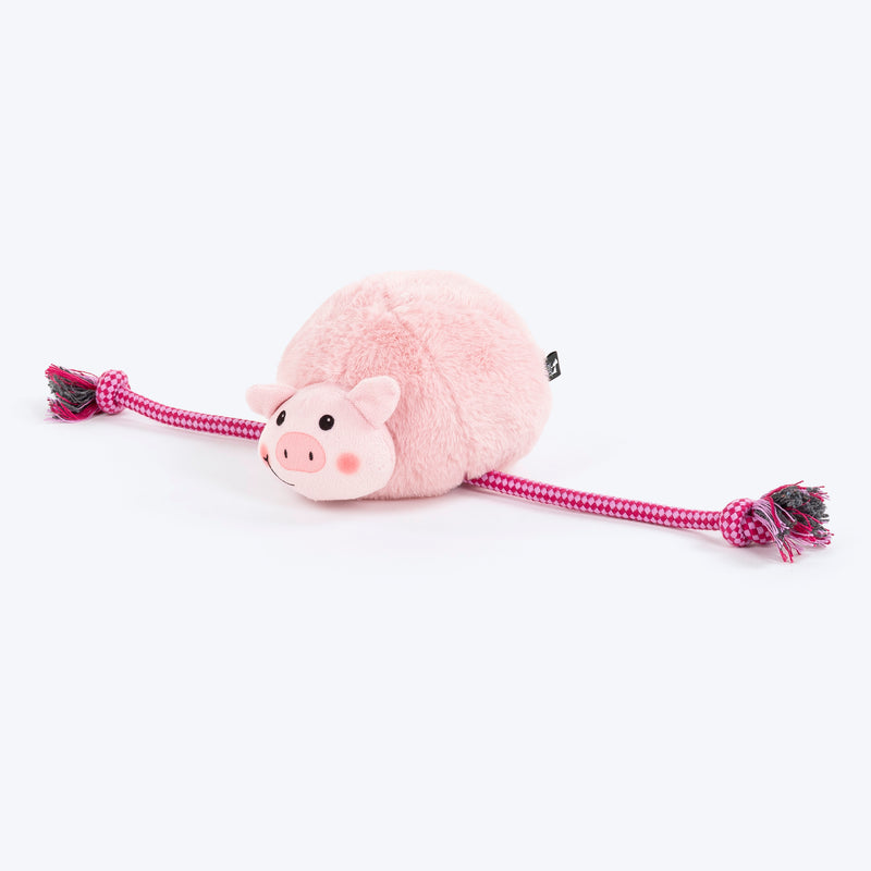 HUFT Plump Piggy Plush Toy For Dog - Pink