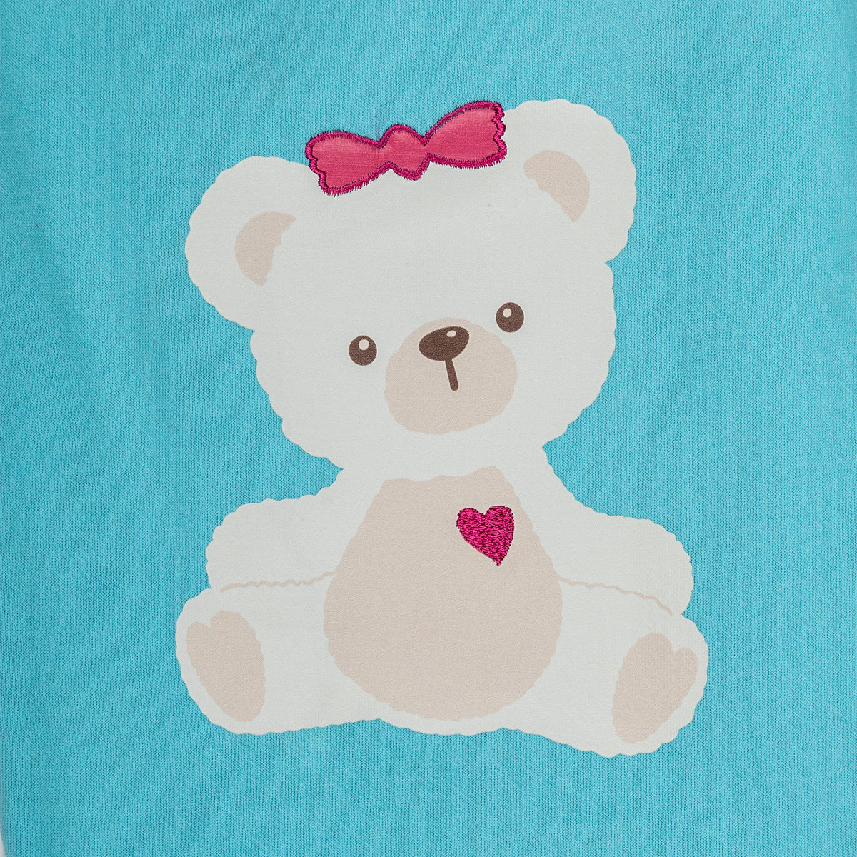 HUFT Happy Teddy Sweatshirt For Small Dog - Turquoise Blue - Heads Up For Tails