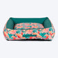 HUFT Tropical Bliss Lounger Dog Bed - Green & White - Heads Up For Tails