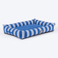 HUFT Stripe Siesta Lounger Dog Bed - Blue & White - Heads Up For Tails