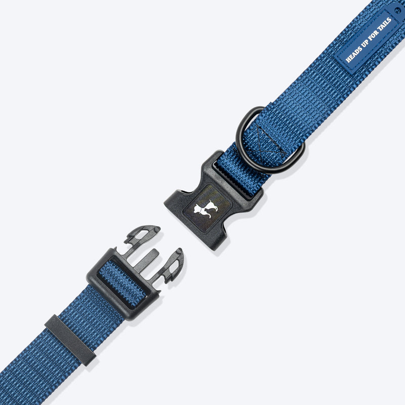 HUFT Personalised Classic Dog Collar - Navy - Heads Up For Tails