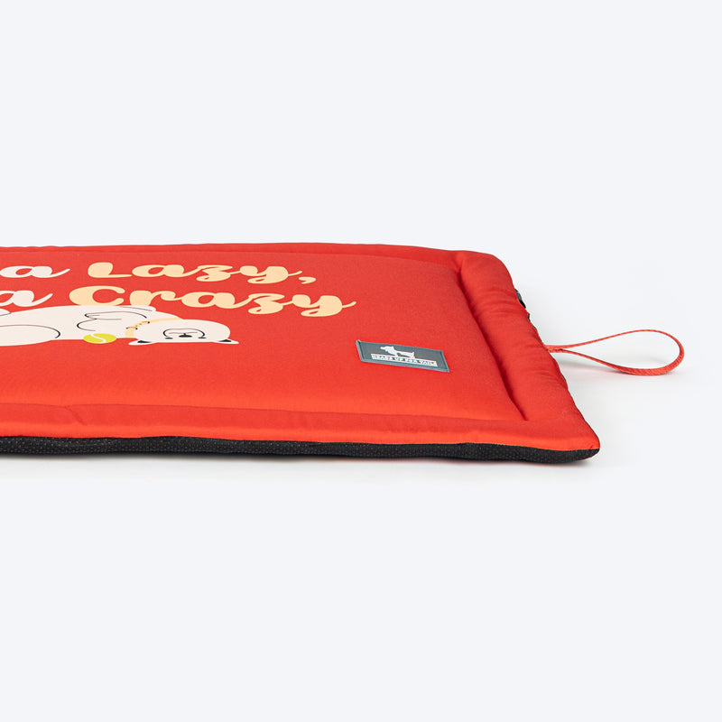 HUFT Thoda Lazy Thoda Crazy Mat For Dog - Rust - Heads Up For Tails