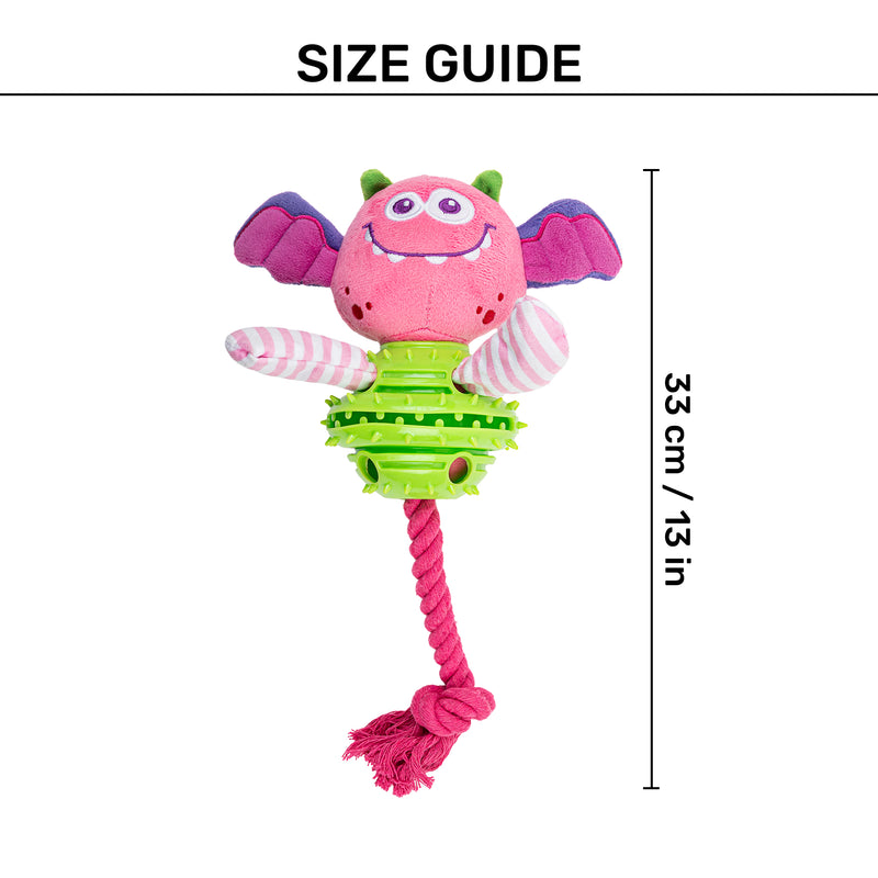 Dash Dog Monster Monty Chew Toy For Dog - Multicolor - Heads Up For Tails