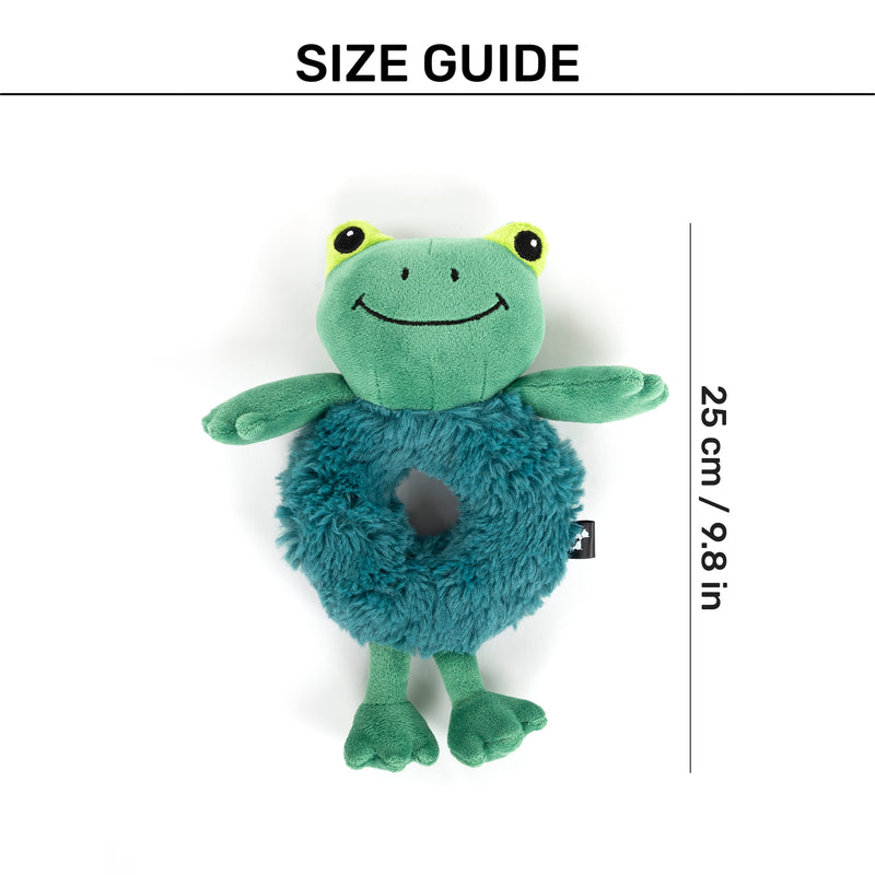 HUFT Froggy Loop Plush Toy For Dog - Green