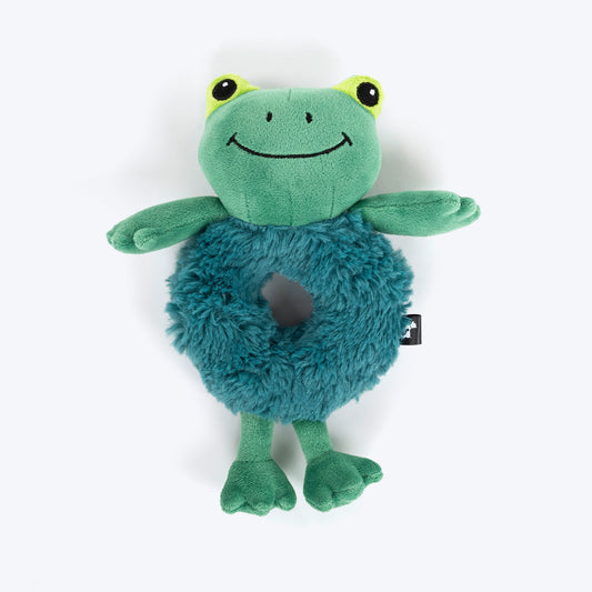 HUFT Froggy Loop Plush Toy For Dog - Green