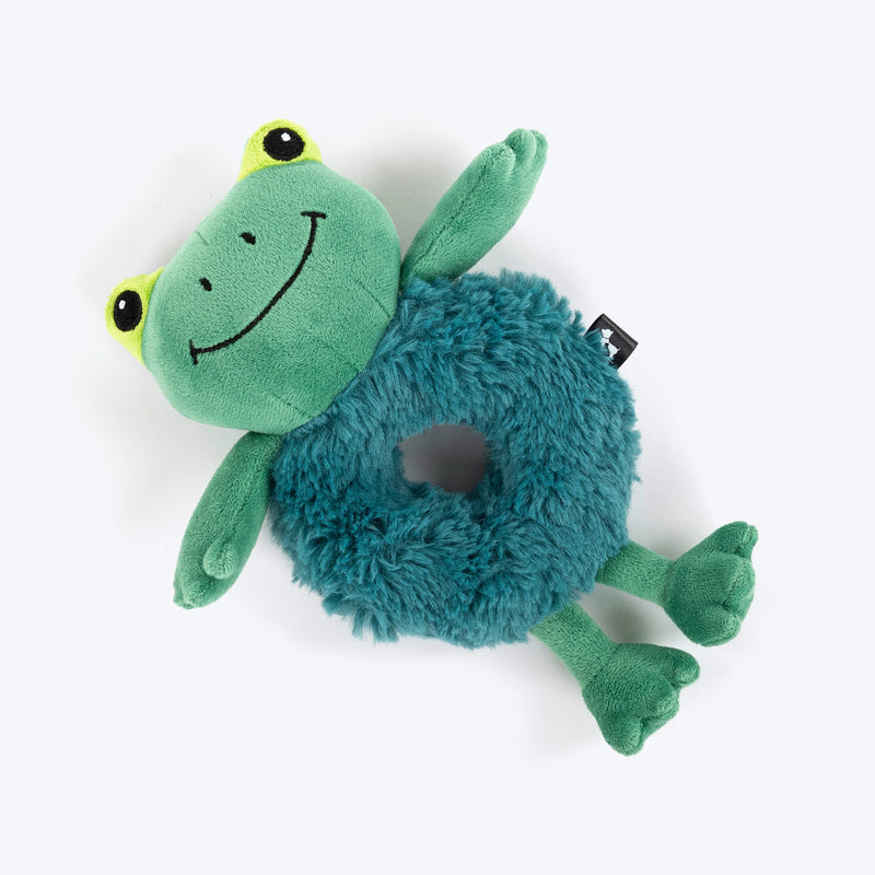 HUFT Froggy Loop Plush Toy For Dog - Green