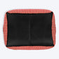HUFT Bear Stripes Lounger Bed For Dog - Red & Ivory