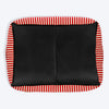 HUFT Bear Stripes Lounger Bed For Dog - Red & Ivory - Heads Up For Tails