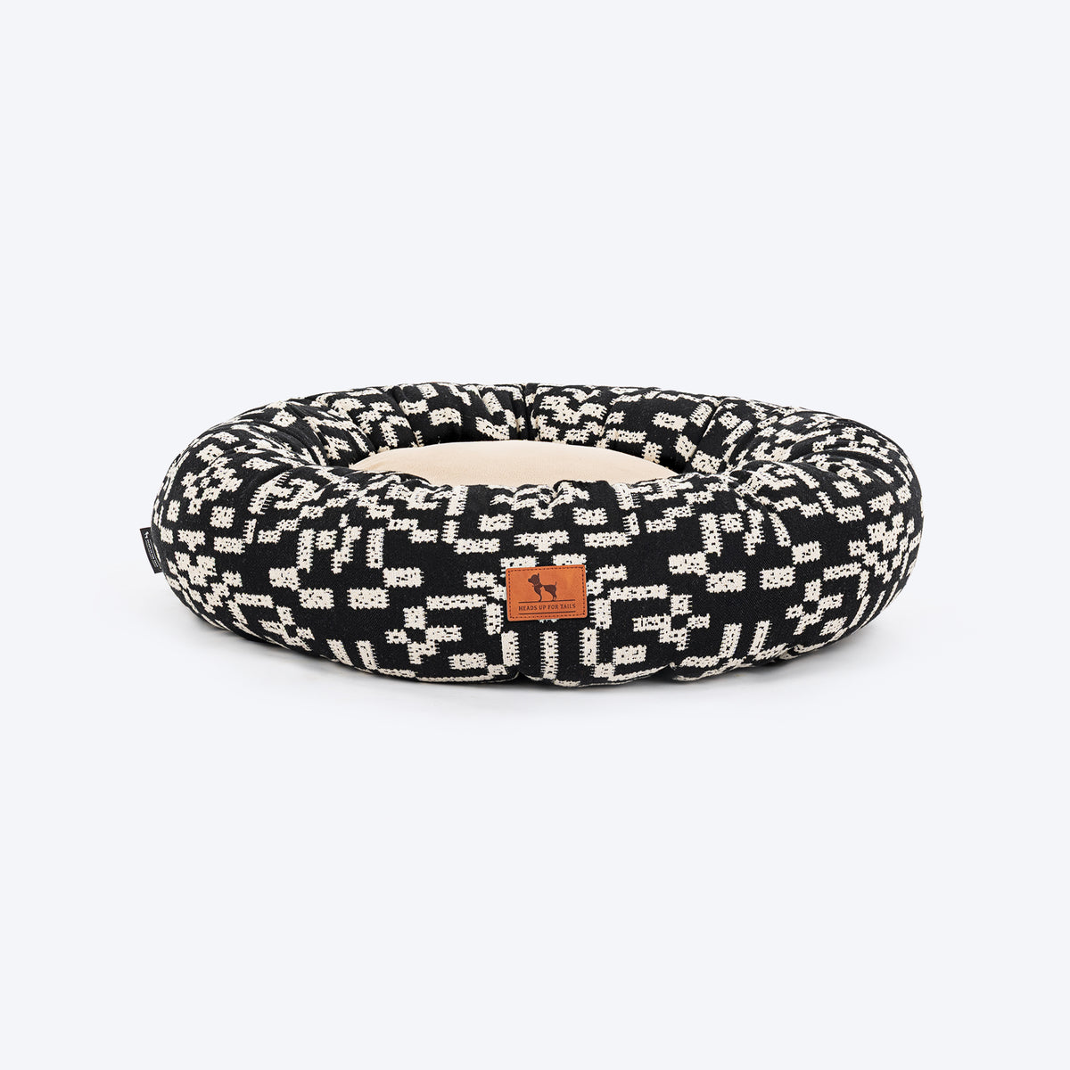 HUFT Dreamy Donut Bed For Cat & Puppy - Black & White - Heads Up For Tails