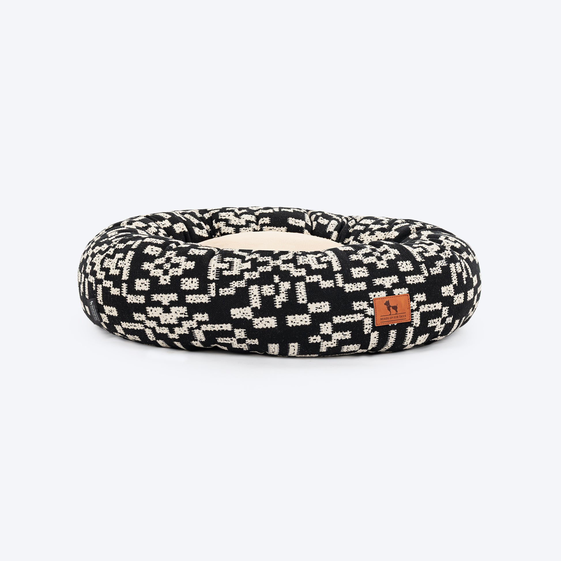 HUFT Dreamy Donut Bed For Cat & Puppy - Black & White - Heads Up For Tails