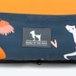 HUFT Dogs in Bloom Lounger Bed For Dog - Navy Blue - Heads Up For Tails