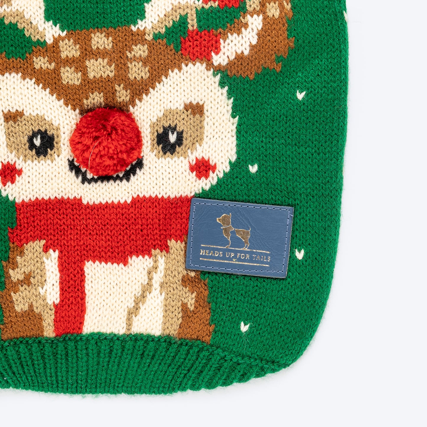 HUFT My Li'l Rudolph Sweater For Cat - Green