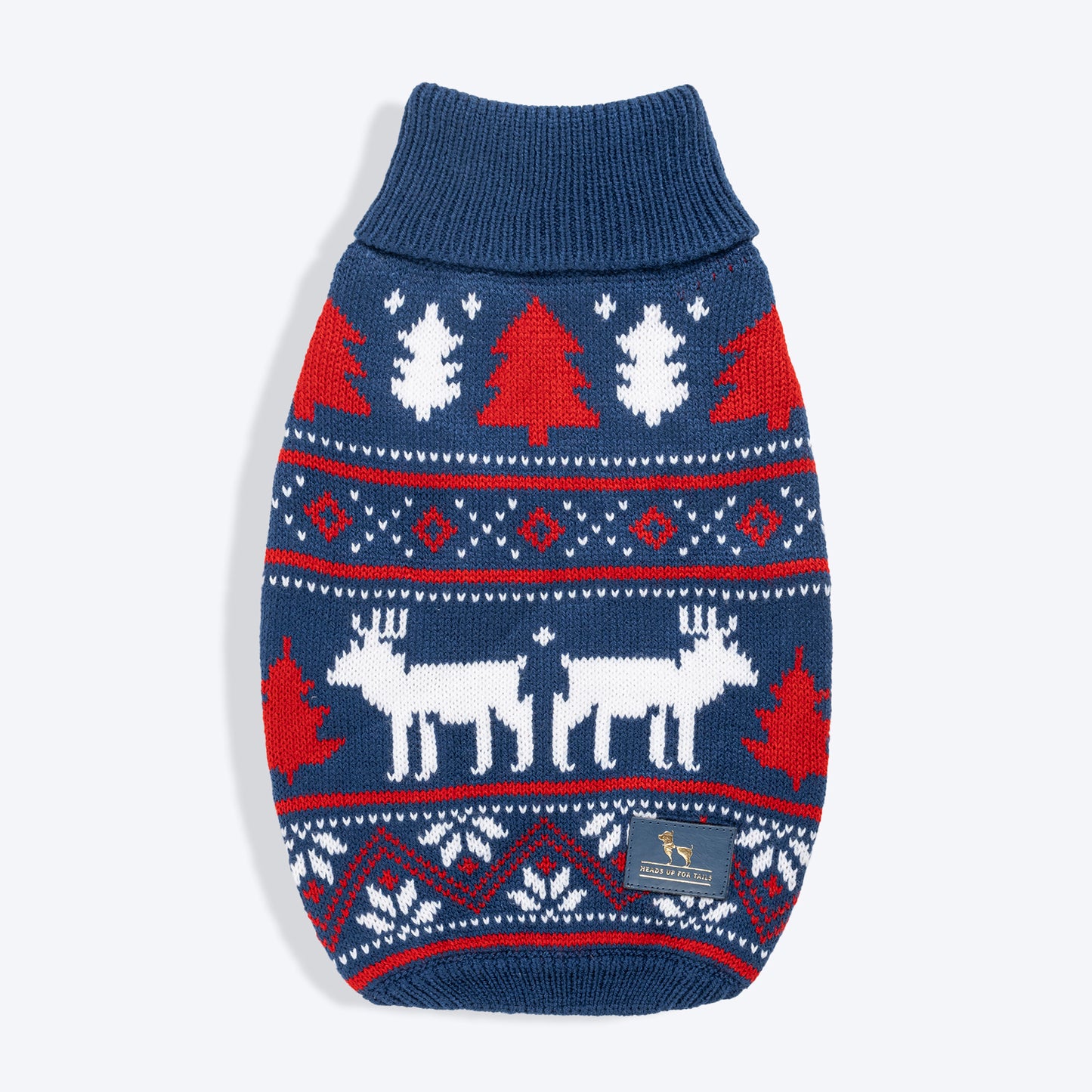 HUFT Snow Dashers Sweater For Cat - Navy Blue