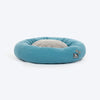 HUFT Dreamy Donut Bed For Cat & Puppy - Teal & Grey - Heads Up For Tails
