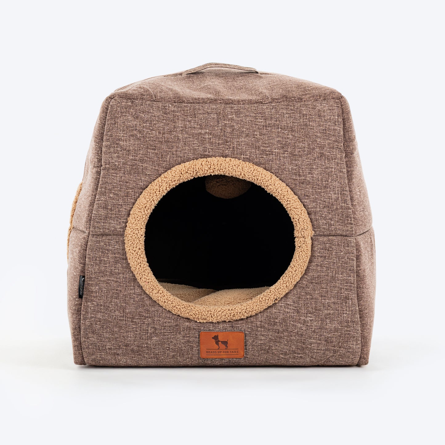 HUFT Furbulous Tent Bed For Cat - Brown & Beige