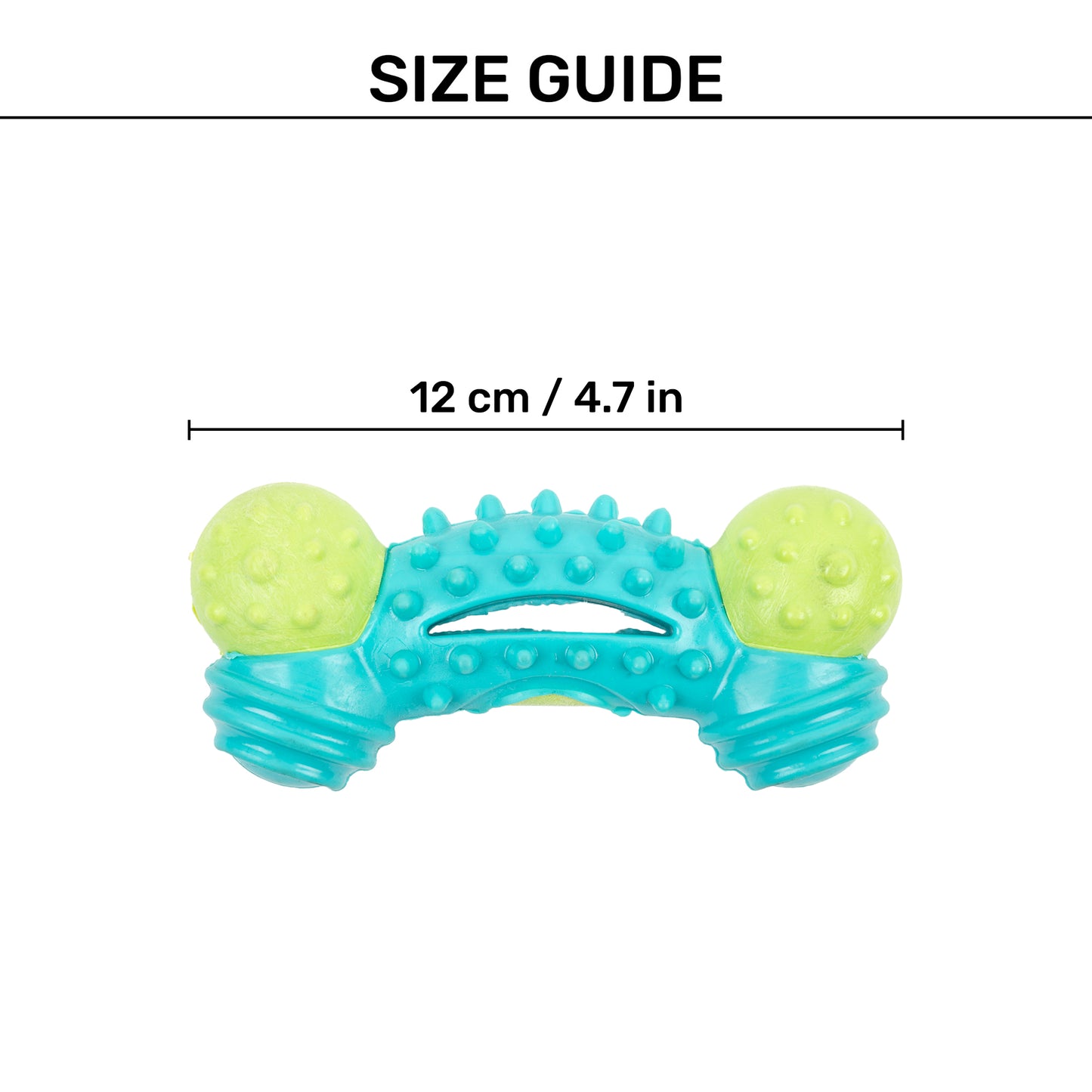 Dash Dog Crunch-A-Bone Chew Toy For Dog - Green & Turquoise