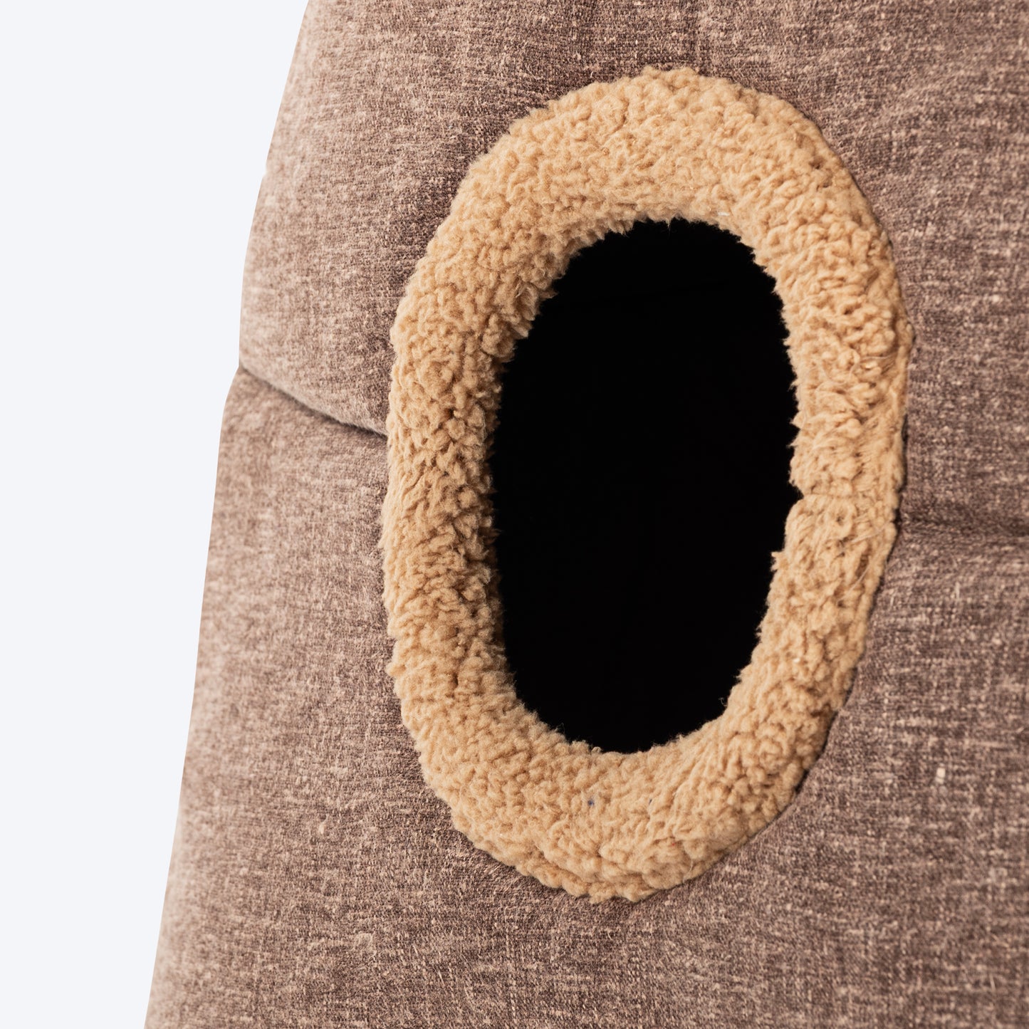 HUFT Furbulous Tent Bed For Cat - Brown & Beige