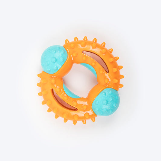 Dash Dog Chomp-A-Loop Chew Toy For Dog - Orange & Turquoise