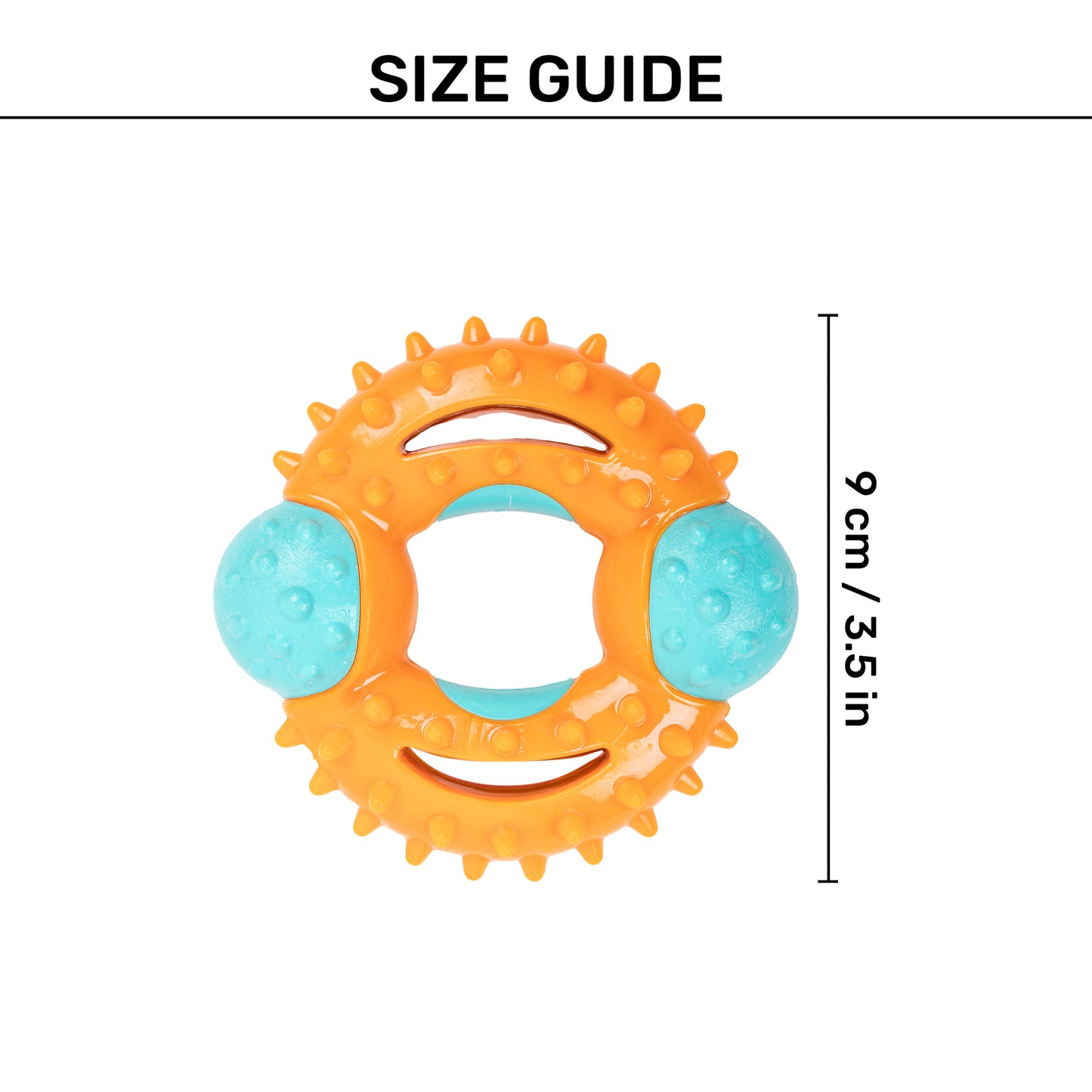 Dash Dog Chomp-A-Loop Chew Toy For Dog - Orange & Turquoise