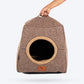 HUFT Furbulous Tent Bed For Cat - Brown & Beige