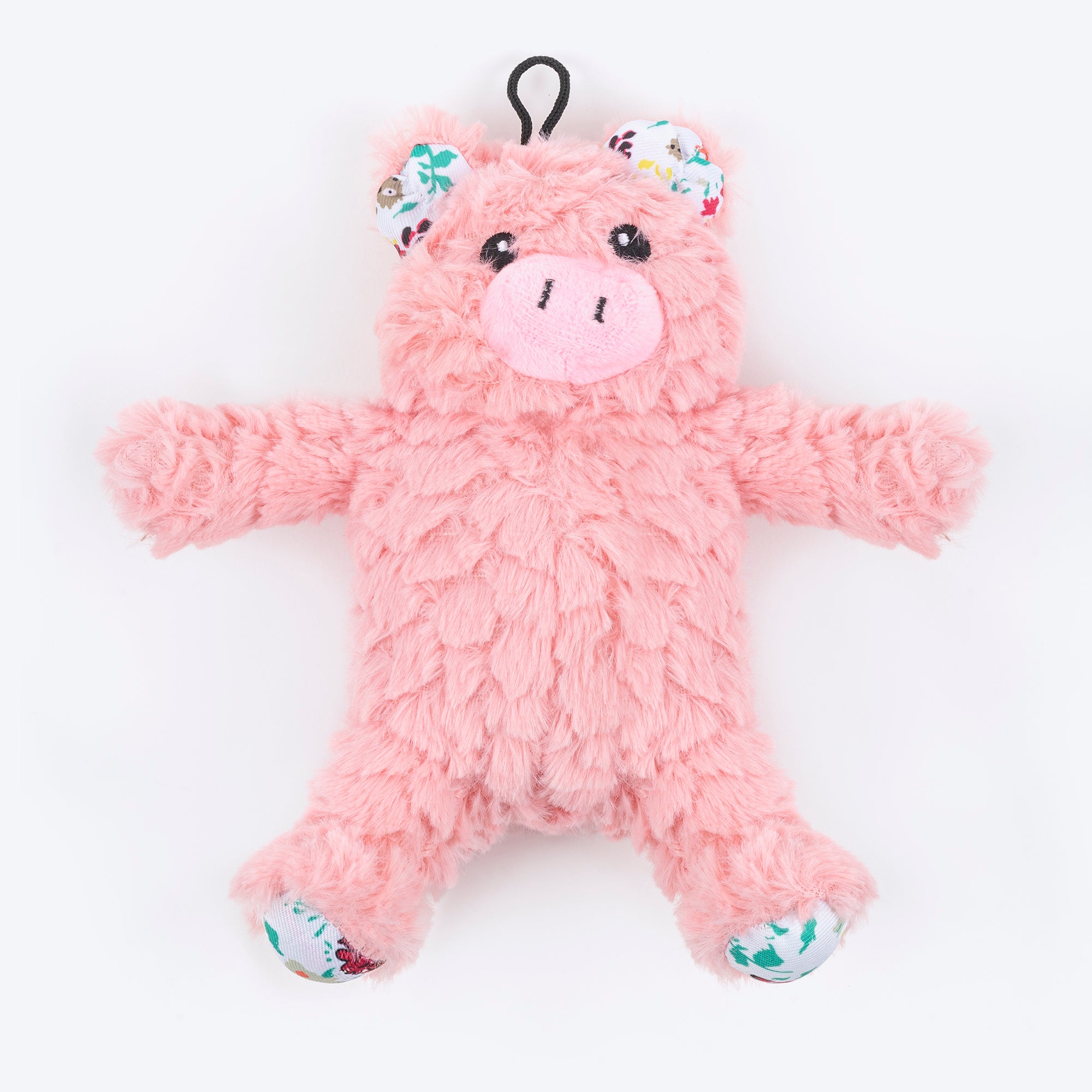 HUFT Precious Piggy Plush Dog Toy Pink Heads Up For Tails
