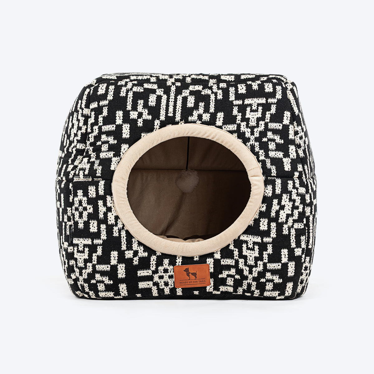HUFT Furbulous Tent Bed For Cat - Black & White - Heads Up For Tails