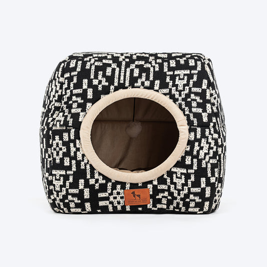 HUFT Furbulous Tent Bed For Cat - Black & White - Heads Up For Tails