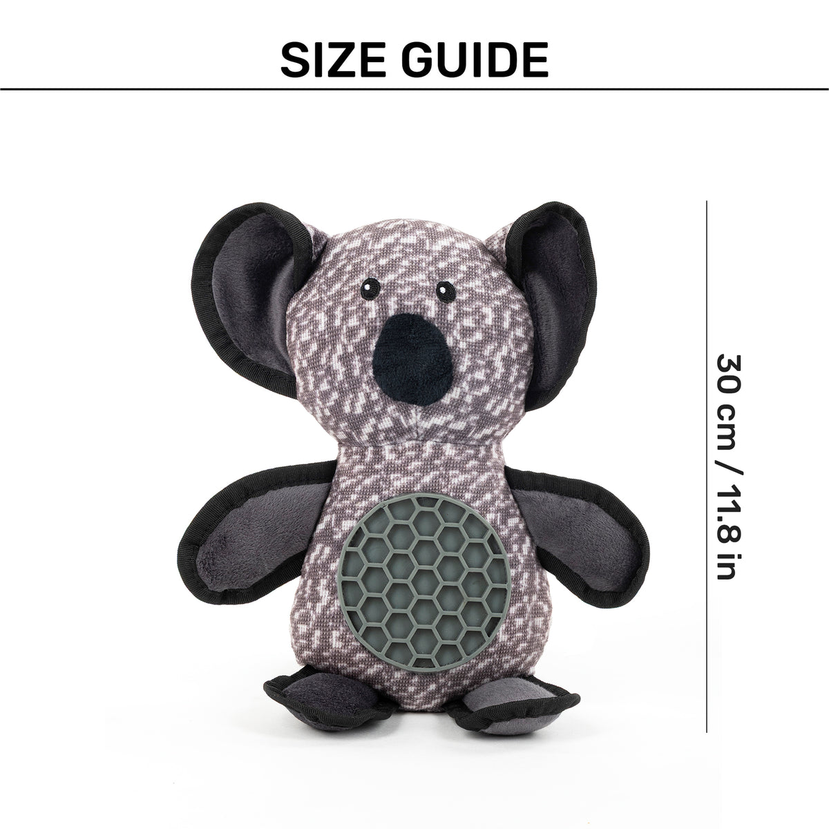 Dash Dog Curious Koala Interactive Toy For Dog - Grey