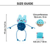 HUFT Furry Frenzy Interactive Toy For Cat - Blue - Set Of 3 - Heads Up For Tails