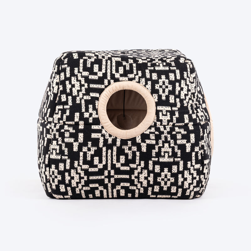 HUFT Furbulous Tent Bed For Cat - Black & White - Heads Up For Tails