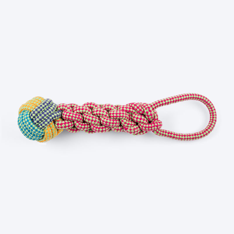 Dash Dog Knots of Fun Rope Toy For Dog - Yellow - Heads Up For Tails