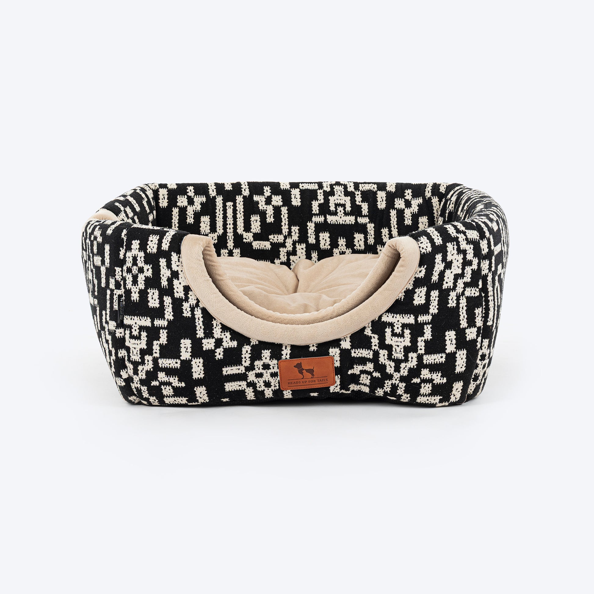 HUFT Furbulous Tent Bed For Cat - Black & White - Heads Up For Tails