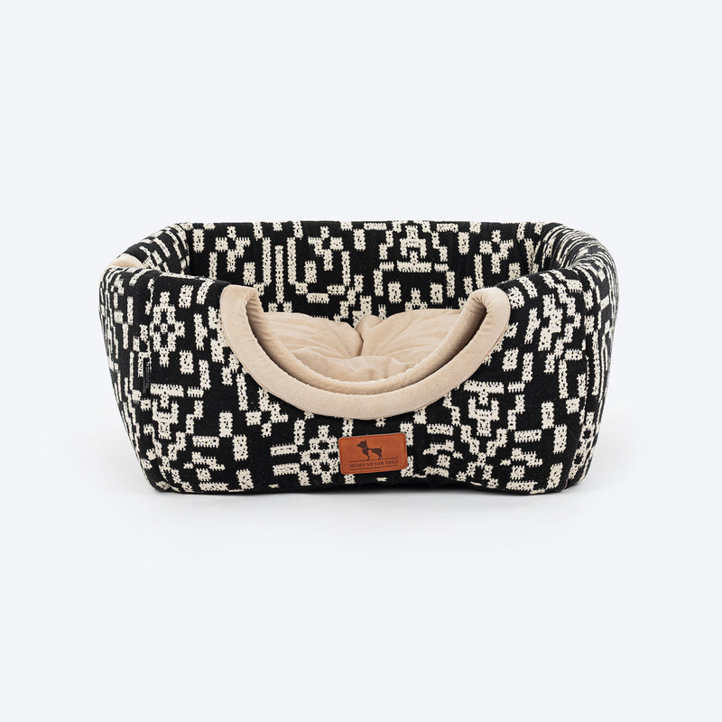 HUFT Furbulous Tent Bed For Cat - Black & White - Heads Up For Tails